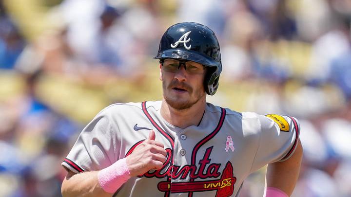 May 10, 2026; Los Angeles, California, USA; Atlanta Braves catcher Sean Murphy (12) scores against the Los Angeles Dodgers during the second inning at Dodger Stadium. Mandatory Credit: Kirby Lee-Imagn Images May 10, 2026; Los Angeles, California, USA; Atlanta Braves catcher Sean Murphy (12) scores against the Los Angeles Dodgers during the second inning at Dodger Stadium. Mandatory Credit: Kirby Lee-Imagn Images