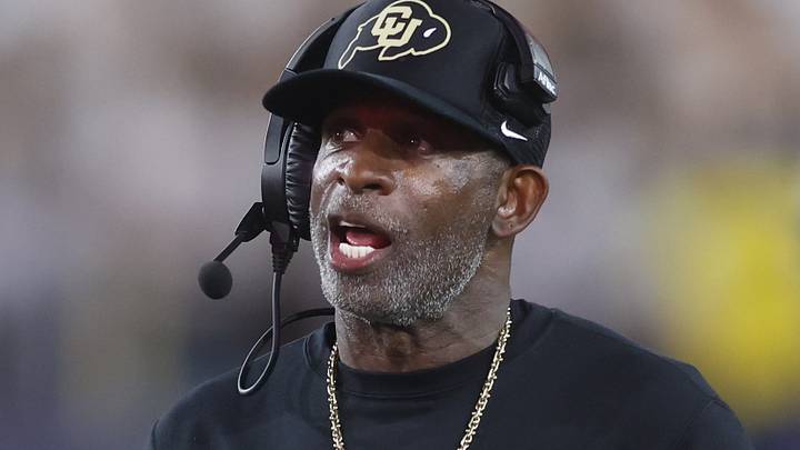 Sep 3, 2026; Atlanta, Georgia, USA; Colorado Buffaloes head coach Deion Sanders reacts in the first half against the Georgia Tech Yellow Jackets at Bobby Dodd Stadium at Hyundai Field. Mandatory Credit: Brett Davis-Imagn Images Sep 3, 2026; Atlanta, Georgia, USA; Colorado Buffaloes head coach Deion Sanders reacts in the first half against the Georgia Tech Yellow Jackets at Bobby Dodd Stadium at Hyundai Field. Mandatory Credit: Brett Davis-Imagn Images