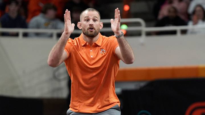 Oklahoma State coach David Taylor. Oklahoma State coach David Taylor.