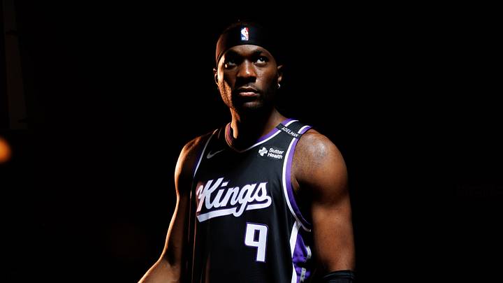 Sep 28, 2026; Sacramento, CA, USA;  Sacramento Kings forward Precious Achiuwa (9) during media day at Golden 1 Center.  Mandatory Credit: Sergio Estrada-Imagn Images
