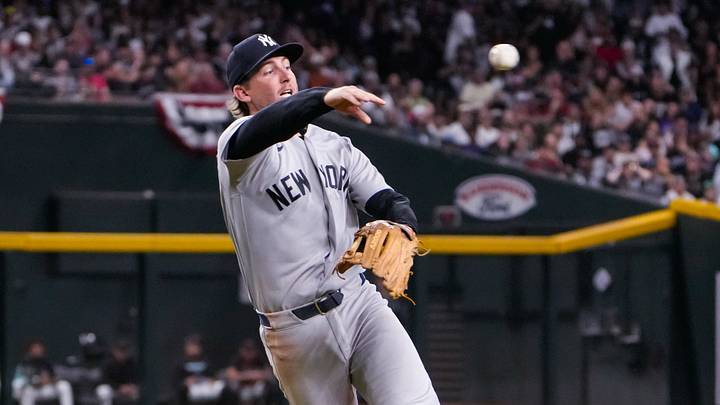 Ryan McMahon committed an error on the Yankees’ first defensive play in Game 2. Ryan McMahon committed an error on the Yankees’ first defensive play in Game 2.
