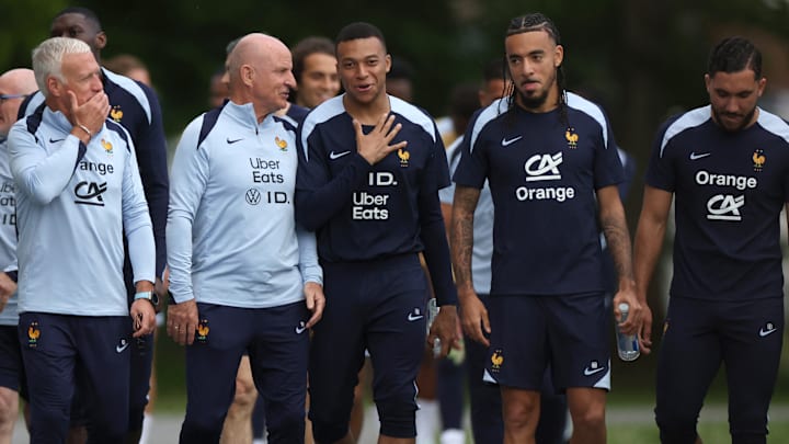 L'équipe de France, à Clairefontaine