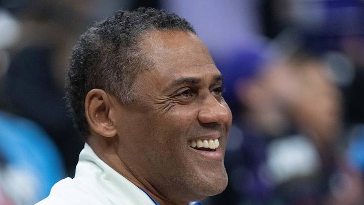 November 20, 2022; Sacramento, California, USA; Detroit Pistons general manager Troy Weaver before the game against the Sacramento Kings at Golden 1 Center. Mandatory Credit: Kyle Terada-Imagn Images