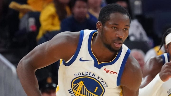 Oct 5, 2025; San Francisco, California, USA; Golden State Warriors forward Jonathan Kuminga (1) dribbles upcourt, as guard Buddy Hield (7) trails, against the Los Angeles Lakers in the third quarter at Chase Center. Mandatory Credit: David Gonzales-Imagn Images Oct 5, 2025; San Francisco, California, USA; Golden State Warriors forward Jonathan Kuminga (1) dribbles upcourt, as guard Buddy Hield (7) trails, against the Los Angeles Lakers in the third quarter at Chase Center. Mandatory Credit: David Gonzales-Imagn Images