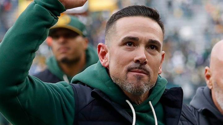 Green Bay Packers head coach Matt LaFleur pumps his fist as he runs off the field after defeating the Minnesota Vikings on Sunday, November 23, 2025, at Lambeau Field in Green Bay, Wis. The Packers won the game, 23-6.
Tork Mason/USA TODAY NETWORK-Wisconsin