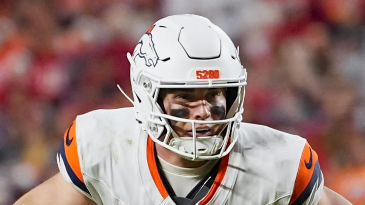 Dec 25, 2025; Kansas City, Missouri, USA; Denver Broncos quarterback Bo Nix (10) rolls out to pass during the second half against the Kansas City Chiefs at GEHA Field at Arrowhead Stadium. Mandatory Credit: Jay Biggerstaff-Imagn Images Dec 25, 2025; Kansas City, Missouri, USA; Denver Broncos quarterback Bo Nix (10) rolls out to pass during the second half against the Kansas City Chiefs at GEHA Field at Arrowhead Stadium. Mandatory Credit: Jay Biggerstaff-Imagn Images