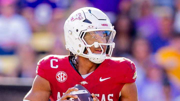 Arkansas Razorbacks quarterback Taylen Green Arkansas Razorbacks quarterback Taylen Green