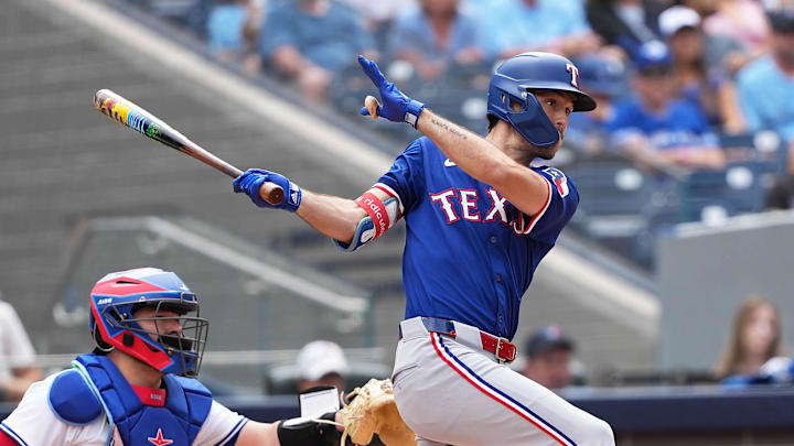Texas Rangers centre fielder Evan Carter. Texas Rangers centre fielder Evan Carter.
