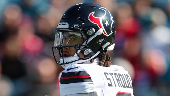 Dec 1, 2024; Jacksonville, Florida, USA; Houston Texans quarterback C.J. Stroud (7) drops back to pass against the Jacksonville Jaguars in the first quarter at EverBank Stadium. Mandatory Credit: Nathan Ray Seebeck-Imagn Images Dec 1, 2024; Jacksonville, Florida, USA; Houston Texans quarterback C.J. Stroud (7) drops back to pass against the Jacksonville Jaguars in the first quarter at EverBank Stadium. Mandatory Credit: Nathan Ray Seebeck-Imagn Images