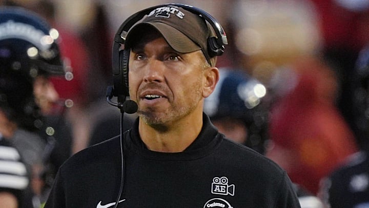 Iowa State Cyclones coach Matt Campbell reacts during the fourth quarter against BYU at Jack Trice Stadium.