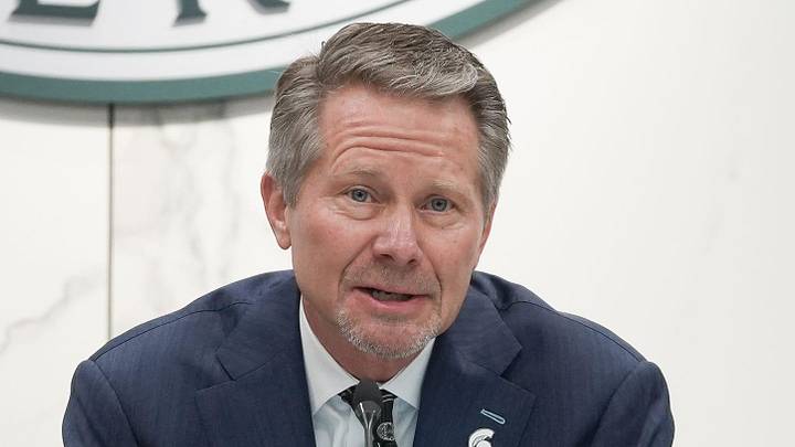 MSU President Kevin Guskiewicz, pictured Friday, Feb. 6, 2026, during the Board of Trustees meeting.