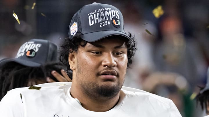 Miami Hurricanes offensive lineman Francis Mauigoa