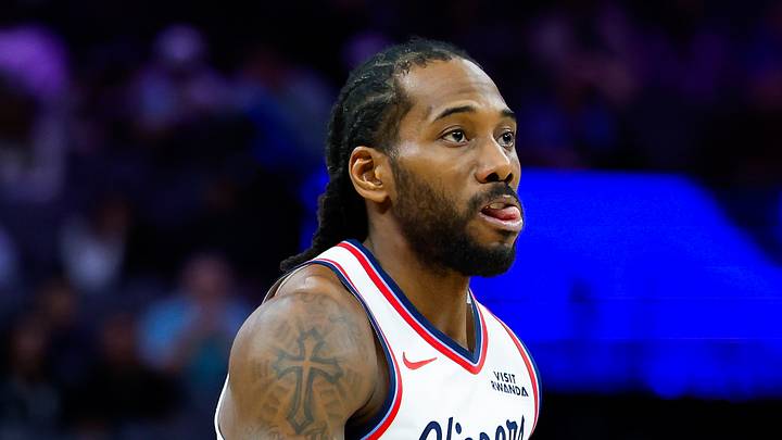 Feb 6, 2026; Sacramento, California, USA; Los Angeles Clippers forward Kawhi Leonard (2) reacts after scoring during the third quarter against the Sacramento Kings at Golden 1 Center. Mandatory Credit: Sergio Estrada-Imagn Images