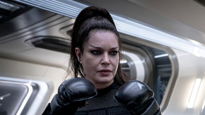Rebecca Romijn as Una in season 3 , Episode 7 of Strange New Worlds streaming on Paramount+.