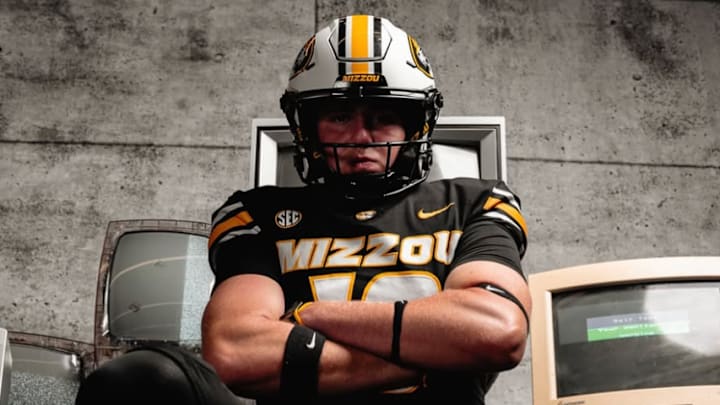 Millard South tight end Isaac Jensen on his official visit to the University of Missouri on Saturday, June 7, 2025.