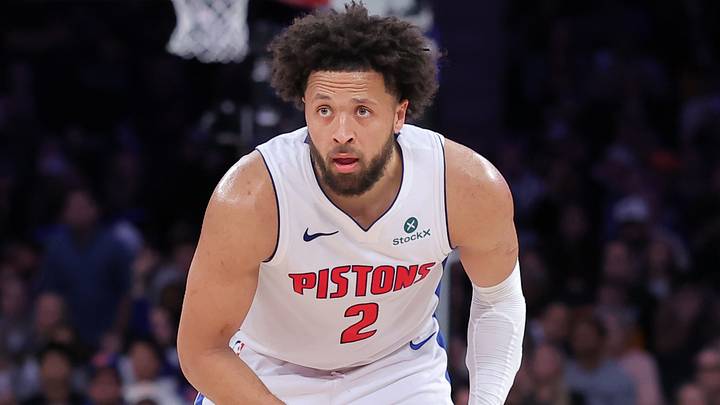Oct 27, 2026; New York, New York, USA; Detroit Pistons guard Cade Cunningham (2) controls the ball against the New York Knicks during the fourth quarter at Madison Square Garden. Mandatory Credit: Brad Penner-Imagn Images