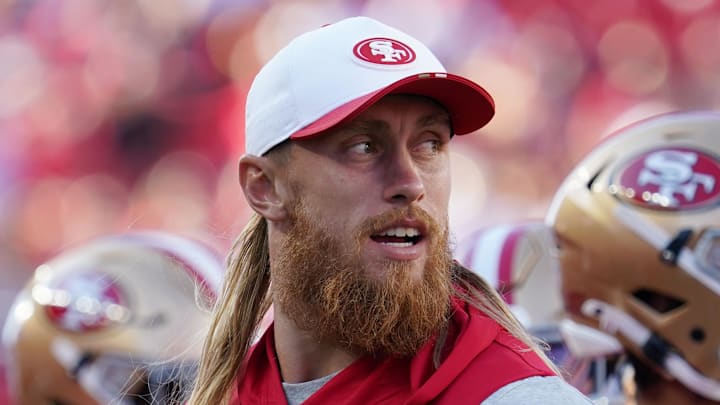 49ers tight end George Kittle will miss a few weeks with a hamstring injury.