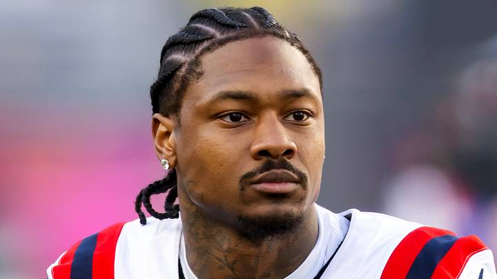 New England Patriots wide receiver Stefon Diggs (8) looks on New England Patriots wide receiver Stefon Diggs (8) looks on