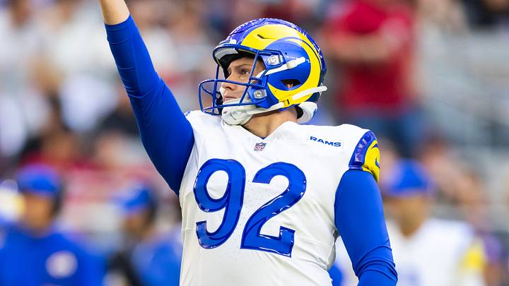 Los Angeles Rams kicker Harrison Mevis (92) against the Arizona Cardinals at State Farm Stadium. Los Angeles Rams kicker Harrison Mevis (92) against the Arizona Cardinals at State Farm Stadium.