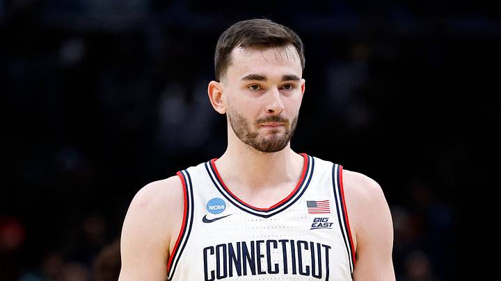 Mar 27, 2026; Washington, DC, USA; UConn Huskies forward Alex Karaban (11) in the second half during a Sweet Sixteen game of the East Regional of the men's 2026 NCAA Tournament at Capital One Arena. Mandatory Credit: Amber Searls-Imagn Images