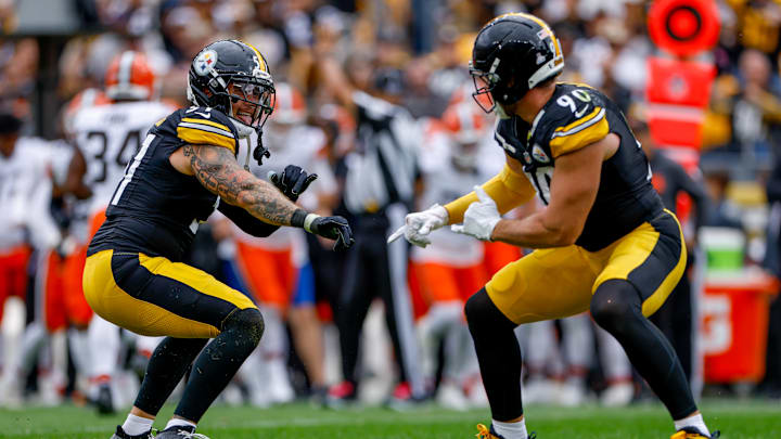 Pittsburgh Steelers linebackers T.J. Watt and Nick Herbig