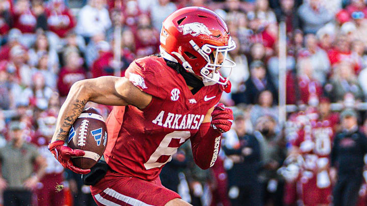 Wide receiver Isaiah Sategna (6) with the ball in the first half against the Louisiana Tech Bulldogs.