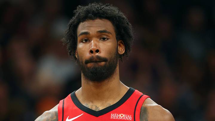 Apr 7, 2026; Phoenix, Arizona, USA; Houston Rockets forward Tari Eason (17) against the Phoenix Suns at Mortgage Matchup Center. Mandatory Credit: Mark J. Rebilas-Imagn Images