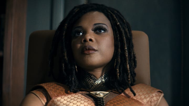 Susan Heyward (Sister Sage) in The Boys season 5. Courtesy of Prime Video.