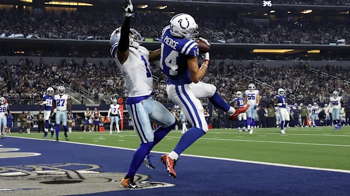 Dec 4, 2022; Arlington, Texas, USA; Indianapolis Colts wide receiver Alec Pierce (14) catches a