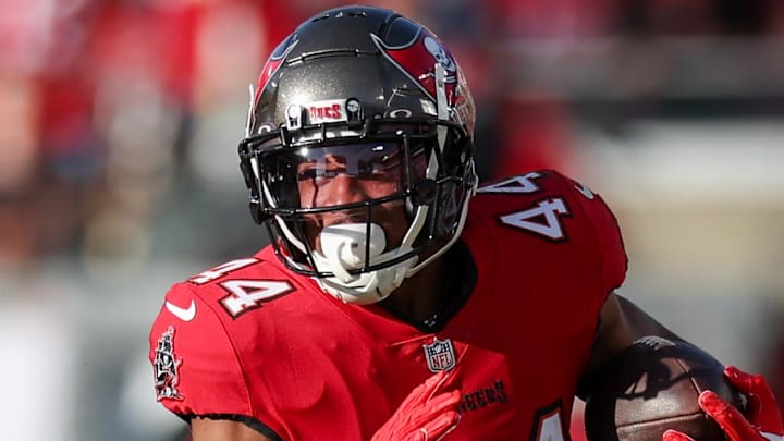 Tampa Bay Buccaneers running back Sean Tucker (44) Mandatory Credit: Nathan Ray Seebeck-Imagn Images