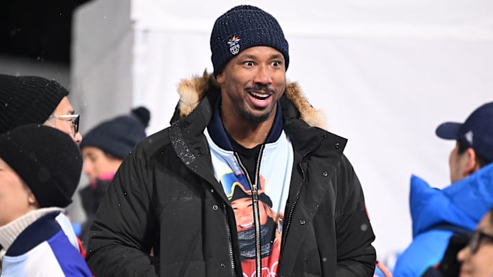 Browns defensive end Myles Garrett supported his girlfriend Chloe Kim at the halfpipe.