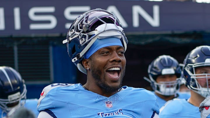 Tennessee Titans linebacker Arden Key heads out for warmups before an NFL pre-season game against the Minnesota Vikings.