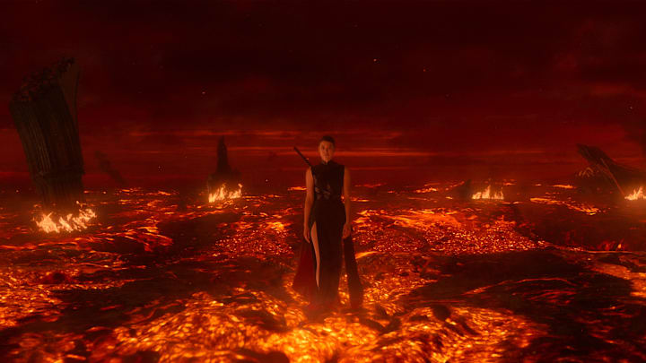 3 Body Problem. Sea Shimooka as Sophon in episode 103 of 3 Body Problem. Cr. Courtesy of Netflix © 2023