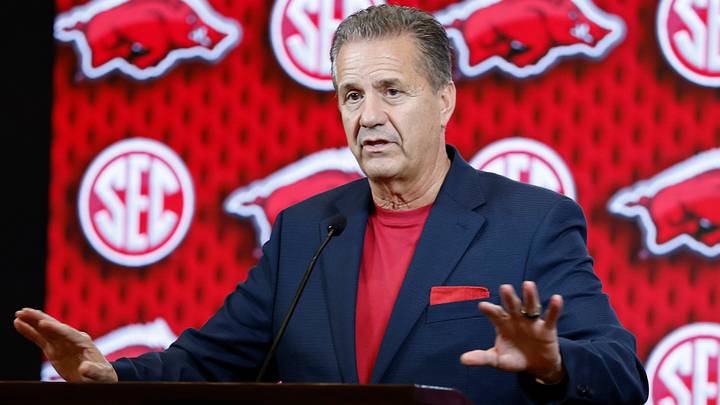 Arkansas Razorbacks head coach John Calipari speaks during the SEC Basketball Tipoff at Grand Bohemian Hotel Mountain Brook. Arkansas Razorbacks head coach John Calipari speaks during the SEC Basketball Tipoff at Grand Bohemian Hotel Mountain Brook.