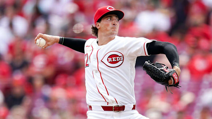 Cincinnati Reds pitcher Kyle Nicolas (62) delivers a pitch