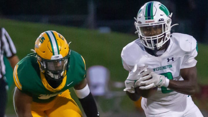 Crest football hosted Weddington in a non-conference matchup on Sept. 12, 2025 in Boiling Springs. Weddington won, 31-10.