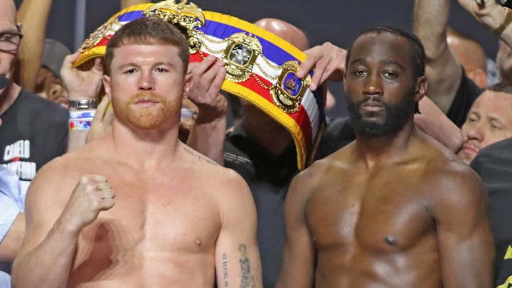 Canelo Alvarez and Terence Crawford on September 11, 2025. Canelo Alvarez and Terence Crawford on September 11, 2025.