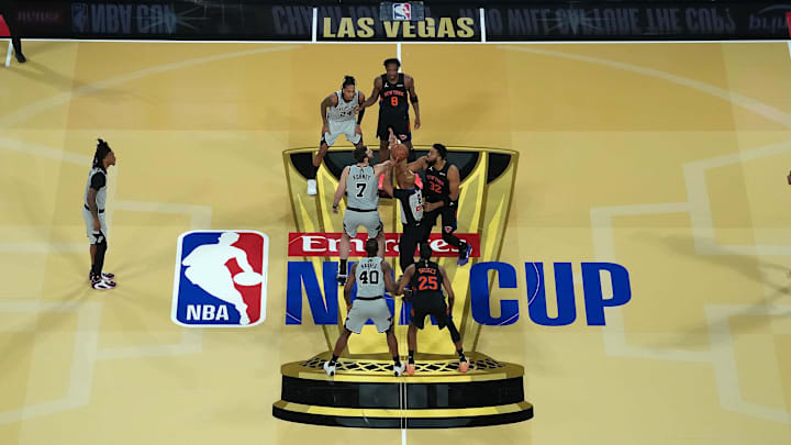 The Spurs and Knicks met to determine the winner of this year’s NBA Cup The Spurs and Knicks met to determine the winner of this year’s NBA Cup