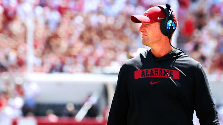 Alabama Crimson Tide head coach Kalen DeBoer
