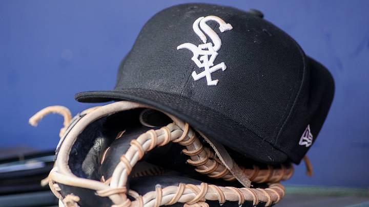 Jul 15, 2023; Atlanta, Georgia, USA; A detailed view of a Chicago White Sox hat and glove in the dugout against the Atlanta Braves in the first inning at Truist Park. Mandatory Credit: Brett Davis-USA TODAY Sports Jul 15, 2023; Atlanta, Georgia, USA; A detailed view of a Chicago White Sox hat and glove in the dugout against the Atlanta Braves in the first inning at Truist Park. Mandatory Credit: Brett Davis-USA TODAY Sports