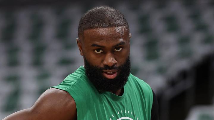 Boston Celtics guard Jaylen Brown (7) on the court before game seven of the first round of the 2026 NBA Playoffs against the Philadelphia 76ers at TD Garden.
