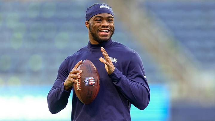 Jan 17, 2026; Seattle, WA, USA; Seattle Seahawks quarterback Jalen Milroe (6) warms up prior to a game against the San Francisco 49ers in an NFC Divisional Round game at Lumen Field. Mandatory Credit: Kevin Ng-Imagn Images Jan 17, 2026; Seattle, WA, USA; Seattle Seahawks quarterback Jalen Milroe (6) warms up prior to a game against the San Francisco 49ers in an NFC Divisional Round game at Lumen Field. Mandatory Credit: Kevin Ng-Imagn Images