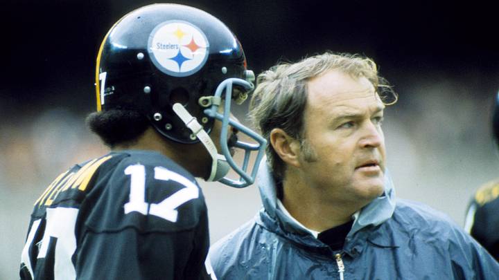 Pittsburgh Steelers quarterback Joe Gilliam with head coach Chuck Noll Pittsburgh Steelers quarterback Joe Gilliam with head coach Chuck Noll