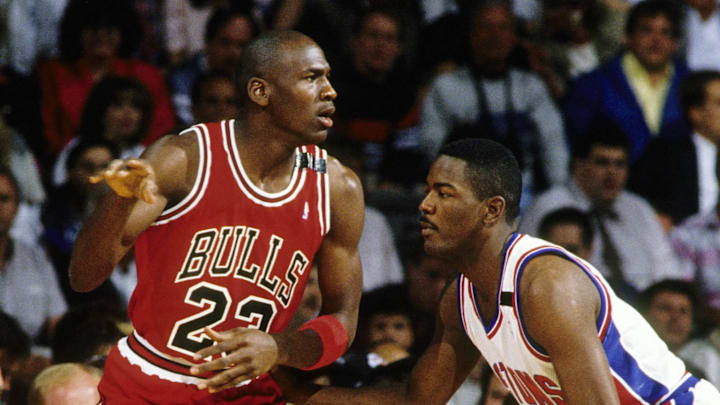 Michael Jordan's infamous game-worn Air Jordan 1 sneakers have hit the auction block. Michael Jordan's infamous game-worn Air Jordan 1 sneakers have hit the auction block.