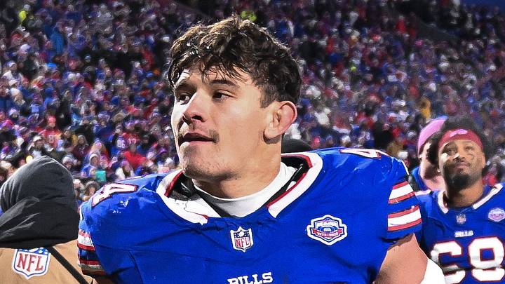 Jan 4, 2026; Orchard Park, New York, USA; Buffalo Bills linebacker Joe Andreessen (44) leaves the field after a game against the New York Jets at Highmark Stadium. Mandatory Credit: Mark Konezny-Imagn Images