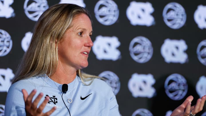 Head coach Courtney Banghart at the 2025 ACC Tipoff Head coach Courtney Banghart at the 2025 ACC Tipoff