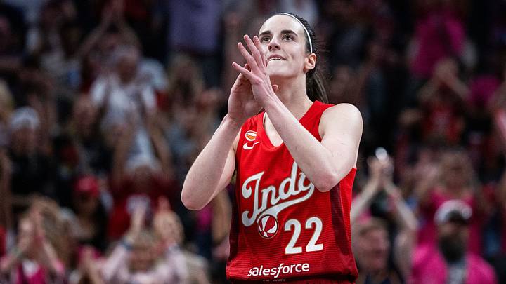 Aug 28, 2026; Indianapolis, Indiana, USA; Indiana Fever guard Caitlin Clark (22) celebrates a made basket in the first half against the Connecticut Sun at Gainbridge Fieldhouse. Mandatory Credit: Trevor Ruszkowski-Imagn Images Aug 28, 2026; Indianapolis, Indiana, USA; Indiana Fever guard Caitlin Clark (22) celebrates a made basket in the first half against the Connecticut Sun at Gainbridge Fieldhouse. Mandatory Credit: Trevor Ruszkowski-Imagn Images
