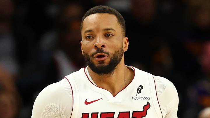 Jan 25, 2026; Phoenix, Arizona, USA; Miami Heat guard Norman Powell (24) against the Phoenix Suns at Mortgage Matchup Center. Mandatory Credit: Mark J. Rebilas-Imagn Images Jan 25, 2026; Phoenix, Arizona, USA; Miami Heat guard Norman Powell (24) against the Phoenix Suns at Mortgage Matchup Center. Mandatory Credit: Mark J. Rebilas-Imagn Images