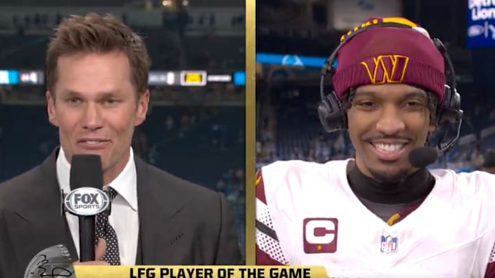 Jayden Daniels wanted to know something about Tom Brady's award.