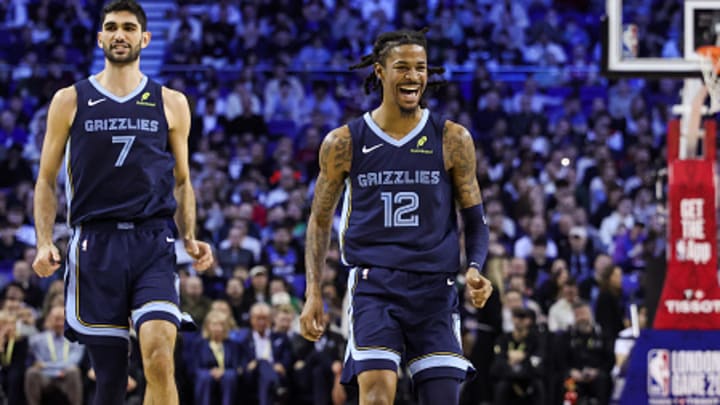 Ja Morant discussed the trade rumors surrounding him after leading the Grizzlies to a win over the Magic in London. 